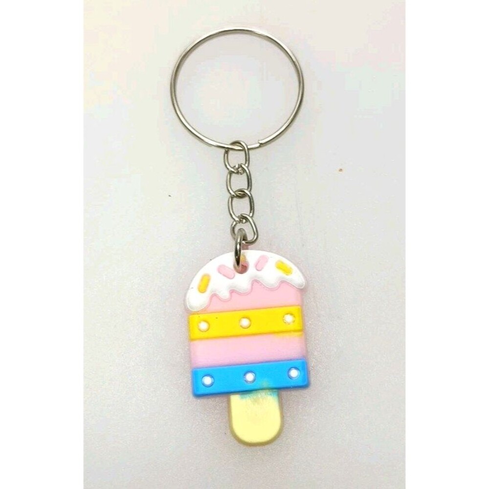 Cute Popsicle Ice Cream Keychain Kawaii Summer Bag Charm Gift
